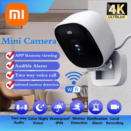 Xiaomi 4K Security Camera Full Color WiFi Night Vision Monitor IP65 Waterproof Motion Detect Surveillance With 2 Way Audio Cam