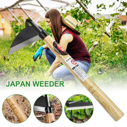 Elbow/Flat Weeding Tools Japanese Scythe Garden Hoe Labor-saving Weeding & Loosening For Farm Gardening Hoe Hand Tool Z8X9